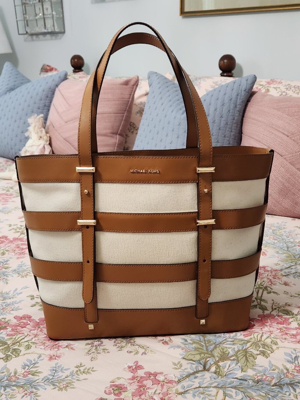 Michael Kors Brown/Beige Tote Bag